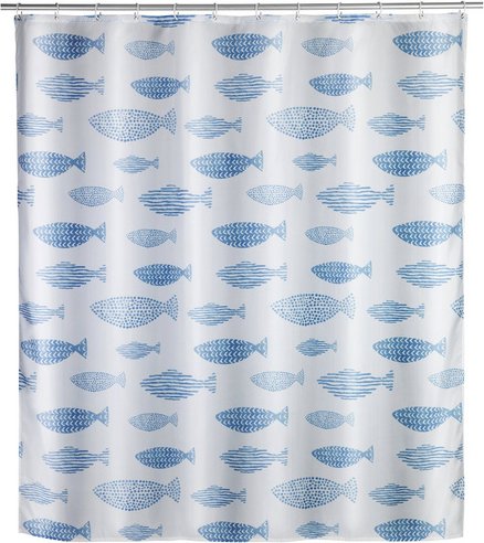 WENKO Anti-Schimmel-Duschvorhang »Aquamarin«, B: 180 cm - bunt