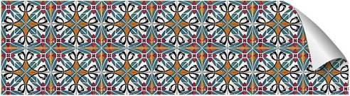 mySPOTTI Küchenrückwand-Panel »fixy«, orange/türkis/weiß/schwarz