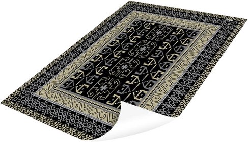 mySPOTTI Vinyl Teppich »Nat«, BxL:65 cm x 85 cm, beige|schwarz