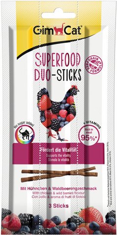 GimCat Katzensnack »Duo-Sticks«, Hühnchen/beeren, 15 g