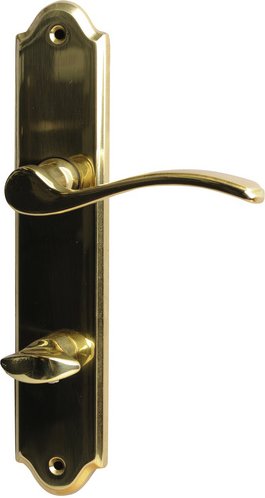 Thumbnail - ALPERTEC Langschild-Garnitur »Lori«, Messing - goldfarben