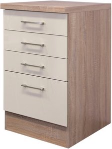 Flex-Well Schubkasten-Unterschrank »Nepal«, Sonoma eichefarben, melaminbeschichtete Spanplatte - beige