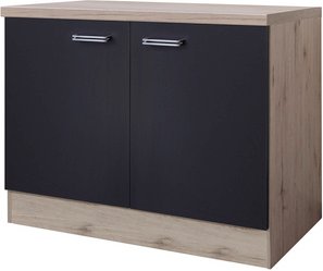 Flex-Well Küchenunterschrank »Impera«, Anschlagrichtung: links/rechts, melaminbeschichtete Spanplatte - grau