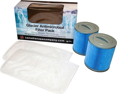 Canadian Spa Whirlpool Filter Set »Glacier Microban«, mit zwei Glacier Filtern und zwei Vorfiltern - blau