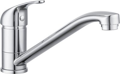 WELLWATER Spültischarmatur »Acireale«, Messing, verchromt - silberfarben