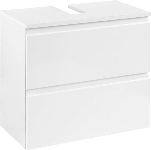 HELD MÖBEL Waschbeckenunterschrank »Cardiff«, BxHxT: 60 x 53 x 35 cm, Anschlagrichtung: links/rechts - weiss