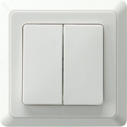 GO/ON! Serienschalter, Weiß, Kunststoff - weiss