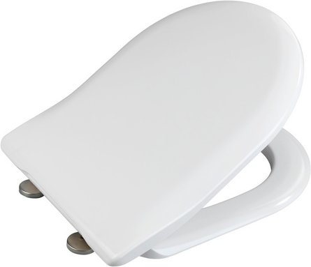 WENKO WC-Sitz »Exclusive«, Breite: 370 mm, D-Form, Duroplast - weiss