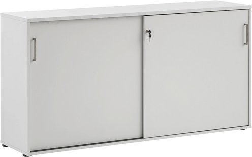 SCHILDMEYER Schiebetürenschrank »Serie 1500«, BxH: 160,2 x 84,2 cm, Holzwerkstoff - grau