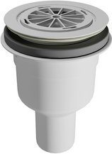 SCHULTE Ablaufgarnitur, Kunststoff, Ø Ablauf: 90 mm - grau