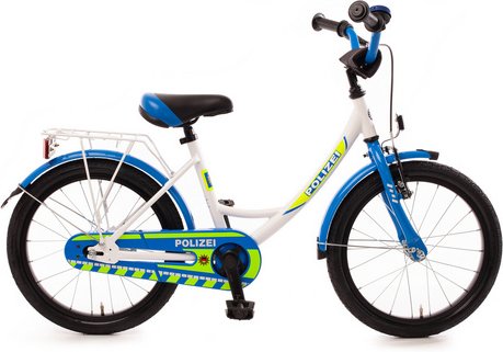 BACHTENKIRCH Kinderfahrrad »18" POLIZEI«, Rücktritt, weiß - weiss
