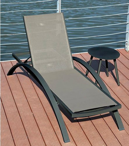 GARDEN PLEASURE Sonnenliege »Donna«, Aluminium, verstellbar - grau