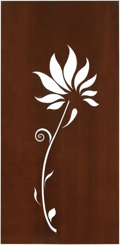 FLORAWORLD Sichtschutz »Lilie«, Stahl, HxL: 98 x 90 cm - braun