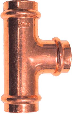 CORNAT Press-T-Stück, Kupfer - goldfarben