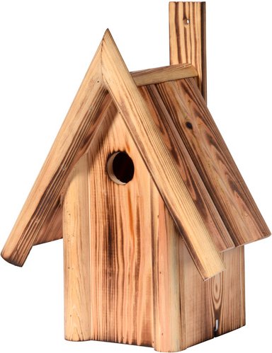 Thumbnail - DOBAR Geflammter Nistkasten mit Spitzdach - braun