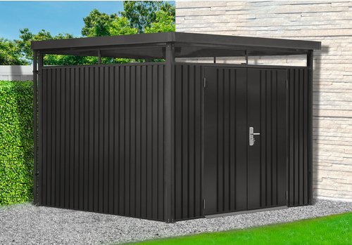 Mr. GARDENER Gartenhaus, Metall, BxHxT: 260 x 218 x 260 cm (Außenmaße) - grau