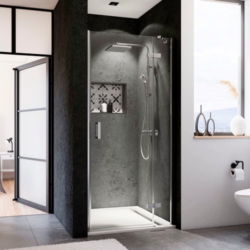 BREUER Drehtür »Panorama«, Drehtür, BxH: 120 x 200 cm - silberfarben