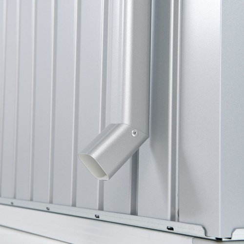 BIOHORT Regenfallrohr »HighLine«, Stahlblech, B x T x H: 3,9 x 3,9 x 204 cm - silberfarben