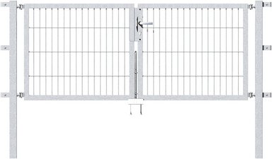GAH ALBERTS Doppeltor »Flexo«, BxH: 224 x 800 cm, feuerverzinkter Stahl - silberfarben