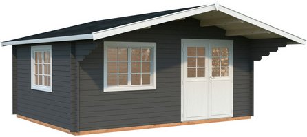 Thumbnail - PALMAKO Gartenhaus »Sally«, Aufstellmaße BxTxH: 577 x 560 x 278 cm, lackiert, Holz - grau