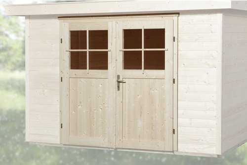 WEKA Zusatzdoppeltuer für Gartenhäuser, Holz - beige