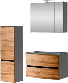 HELD MÖBEL Waschtisch-Set »KOPENHAGEN«, 5-teilig - braun