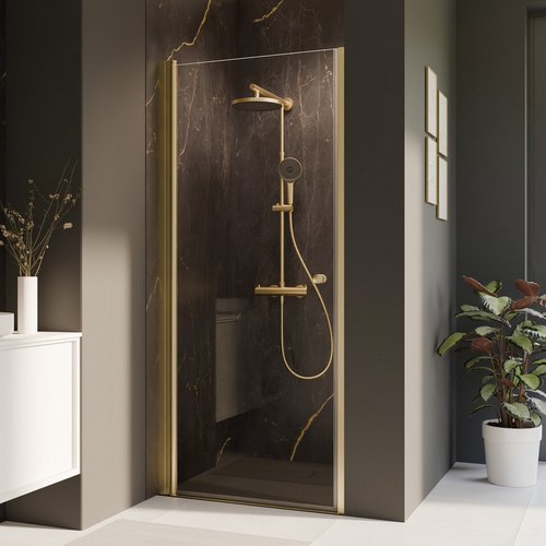 BREUER Drehtür »Elana 2.0«, Satiniert Anschlag links für Nische - goldfarben