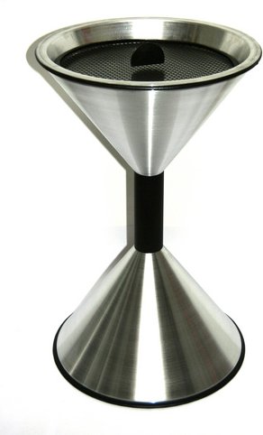 SZAGATO Aschenbecher, BxHxL: 40 x 70 x 40 cm, für: innen & außen - silberfarben