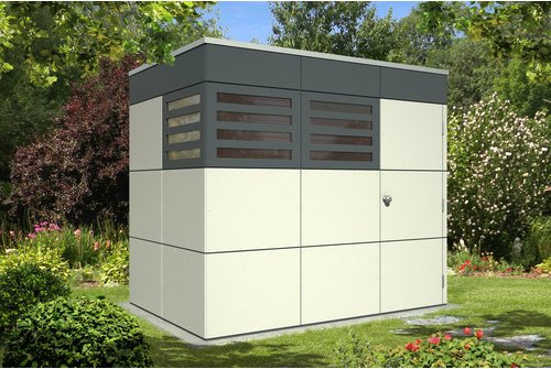 Thumbnail - SKANHOLZ Gartenhaus »Sydney 2«, Holz, BxHxT: 253 x 223 x 169 cm (Außenmaße inkl. Dachüberstand) - grau