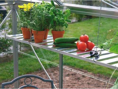 VITAVIA Alu-Regal, BxHxt: 30,6 x 34,5 x 120 cm - silberfarben