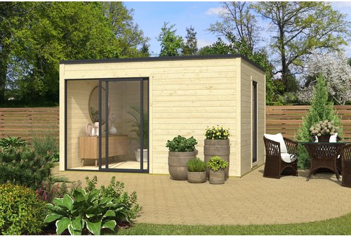 Mr. GARDENER Fenster »Kubus«, für Gartenhaus Kubus, BxH: 60 x 180 cm, raumhoch - braun