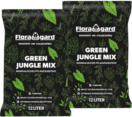 FLORAGARD Torffreie Erde, 2 x 12 Liter, Karton - braun
