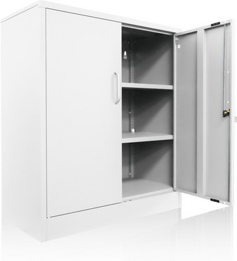 Ondis24 Aktenschrank, BxHxT: 78 x 90 x 39 cm, weiß - weiss