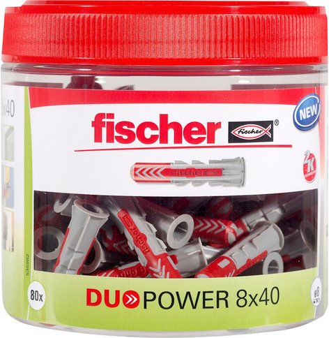 FISCHER Dübel »DUOPOWER«, 40 mm, Kunststoff - grau