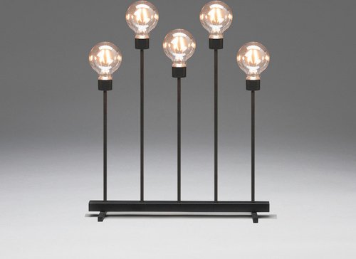 Konstsmide Metallleuchter, Stahl, BxHxL: 13 x 54 x 45 cm, inkl. Leuchtmittel - schwarz