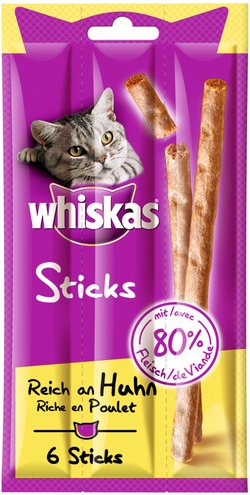 WHISKAS Katzensnack »Sticks«, Huhn, 36 g