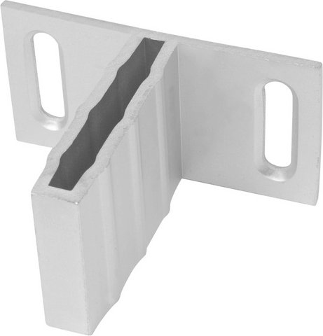 T-Beschlagset, Aluminium, 6 Halter, silberfarben