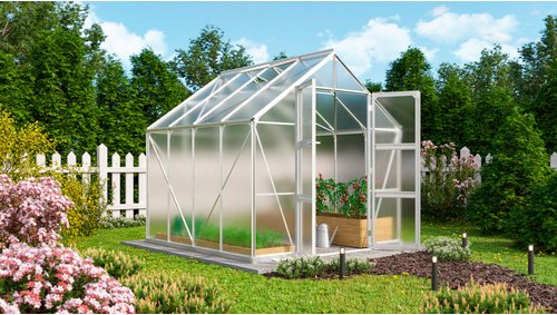 Thumbnail - VITAVIA Gewächshaus »Domus 6700«, BxHxL: 257 x 252 x 263 cm - silberfarben