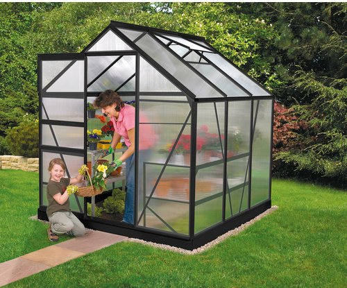 VITAVIA Gewächshaus »Venus Plus 3800«, BxHxL: 195 x 209,5 x 131 cm - grau