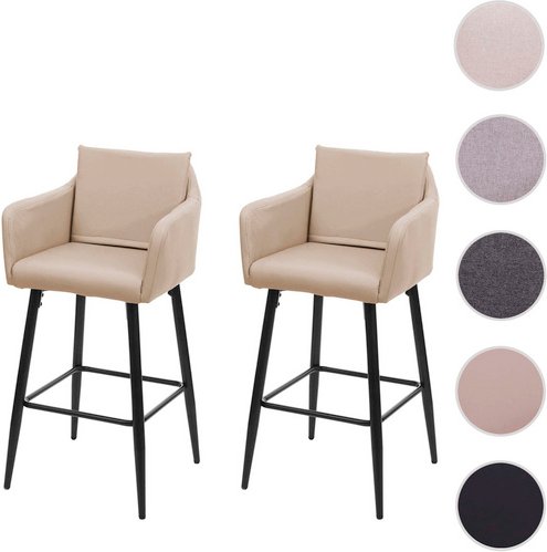 MVG Barhocker »MVG-H93«, 2er-Set, Bequeme Sitzpolsterung - braun