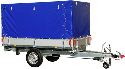 STEMA PKW-Anhänger »BASIC SH 1300«, inkl. 100 cm Hochplanenset, max. Nutzlast 950 kg - silberfarben