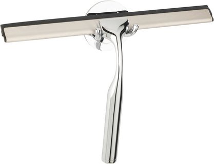 WENKO Badezimmerwischer, Länge: 17 cm, Zinkdruckguss - silberfarben