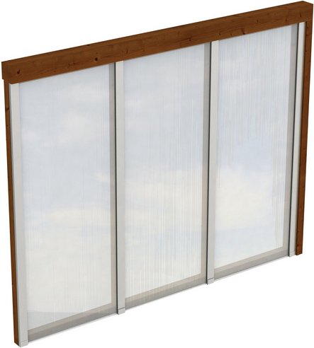 SKANHOLZ Seitenwand, B x H: 255 x 200 cm, Holz, Farbe: nussbaum