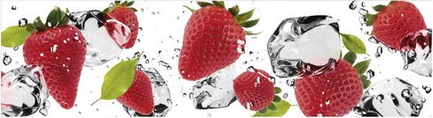 mySPOTTI Küchenrückwand »Erdbeere und Eis«, Aluverbund, Erdbeere