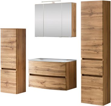 HELD MÖBEL Waschtisch-Set »KOPENHAGEN«, 7-teilig - braun