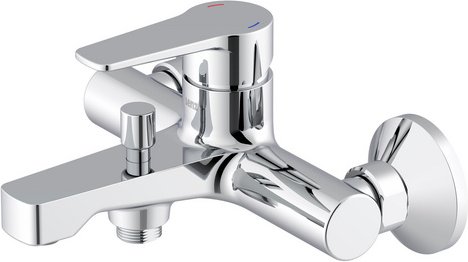 LENZ Wannenarmatur »MOLA«, 1/2", Messing, chromfarben - silberfarben