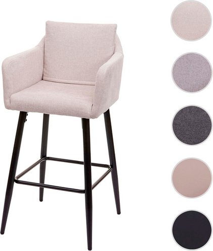 MVG Barhocker »MVG-H93«, Rückenkissen mit Reißverschluss - braun