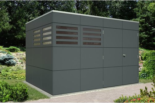 Thumbnail - SKANHOLZ Gartenhaus »Brisbane 4«, Holz, BxHxT: 337 x 223 x 253 cm (Außenmaße inkl. Dachüberstand) - grau