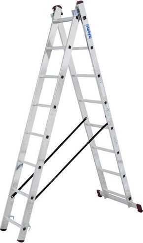 KRAUSE Mehrzweckleiter »CORDA«, 16 Sprossen, Aluminium - silberfarben