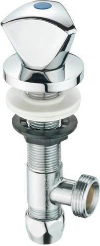 WELLWATER Untertischventil, Messing, 1/2" / 3/4" - silberfarben